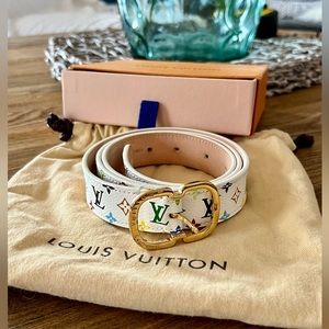 💯Auth Louis Vuitton Monogram Belt